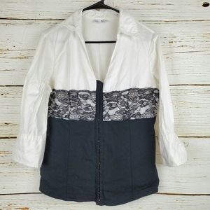 Fashion Bug Lace Accent Blouse